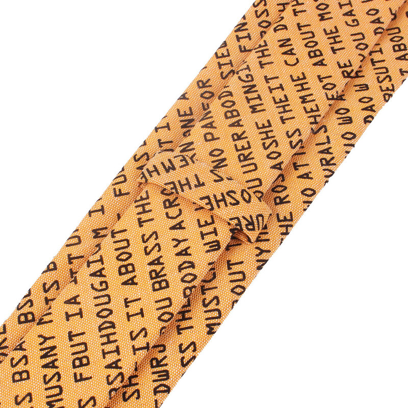 Gravatas de letras estampadas, gravatas de pescoço para homens, finas, casuais, de casamento, para negócios, trajes clássicos