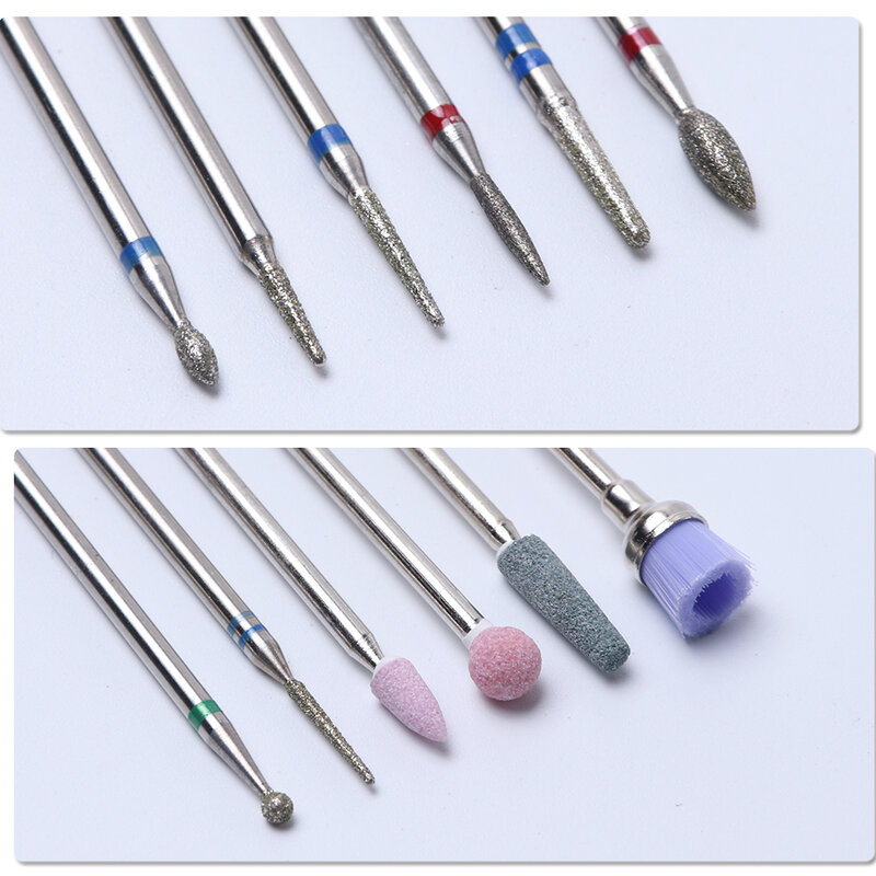 9 Types Milling Cutter For Manicure Diamond Nail Drill Bits Rotate Burr Electric Nail Drill Pedicure Remove Tool Accessory CHJG