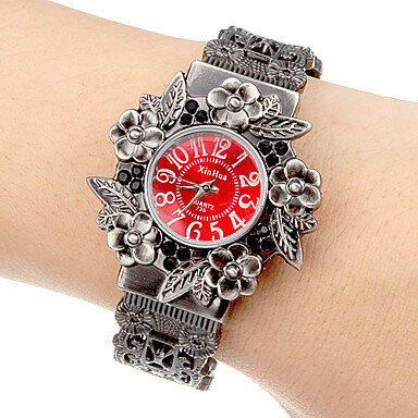 Vintage bransoletka zegarek kobiety zegarki moda Casual kwiaty zegarek damski zegarki damskie zegarek damski reloj mujer