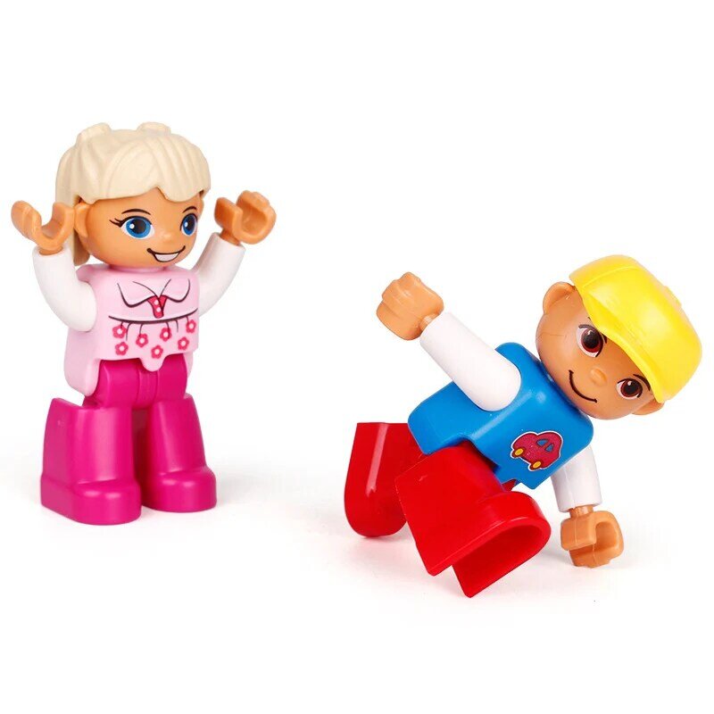 Gran ladrillos figuras de acción bloques Compatible con leogoing figuras Duplo bloques de construcción de juguetes educativos para niños bebé chico