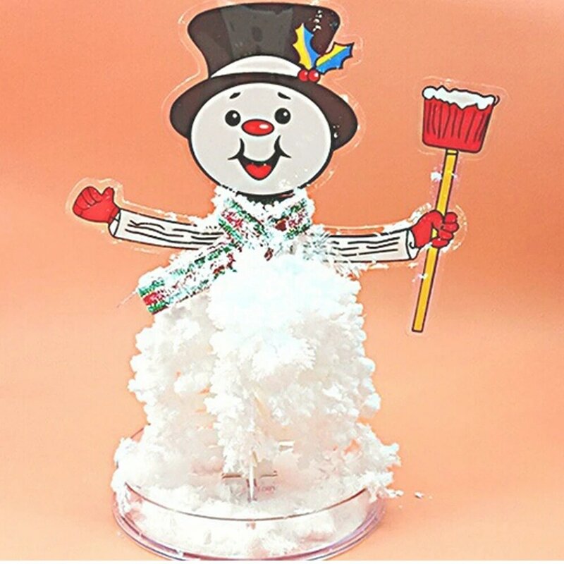 2019 175mm H Weiß Magische Wachsende Papier Kristalle Schneemann Baum Künstliche Mystically Schnee Mann Bäume Wissenschaft Kinder Weihnachten Spielzeug