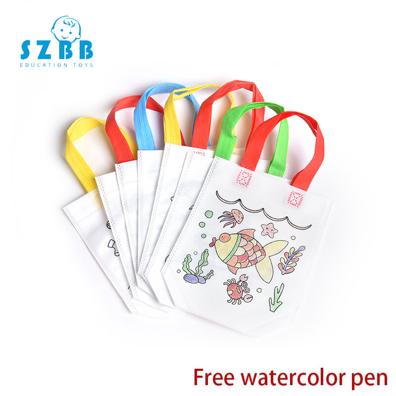 Saizhi краска собственного приготовления Рисунок игрушка цветная сумка с граффити ручной работы детей экологически чистый материал SZ3102