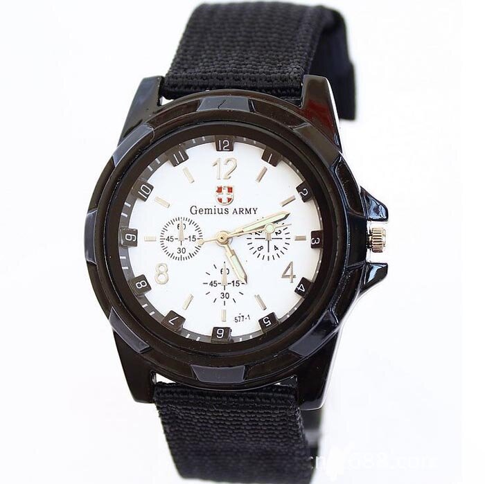 Homem do relógio Gemius Exército Força Corrida Militar Esporte Homens Oficial Tecido Banda Relógio marca de luxo Masculino relógio relogio #30