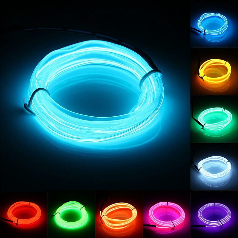 Luzes de led flexíveis neon, 1m, para festival, festa, casa, decorações de casa, tira de luzes lâmpada de luz