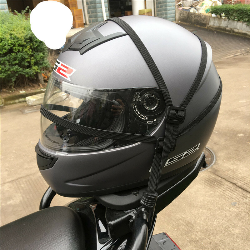 Cinghie per casco moto da 60CM accessori per moto ganci per bagagli corda elastica retrattile cinghia fissa Motos casco rete per bagagli