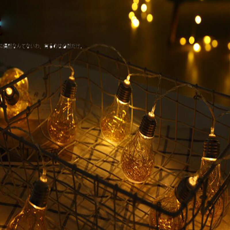Girlanda żarówkowa LED światła żarówka Globe światła 10/20 diod LED jasne kulki żarówki wewnątrz/zewnętrzne oświetlenie bożonarodzeniowe żarówka ogród Patio światła