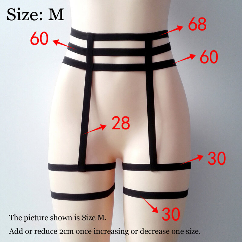 1 Pcs 2019 Fashion Sexy Women Lady Elastic Leg Garter Belt Cage Hollow Suspender Strap Underwear Leg Garter Belt