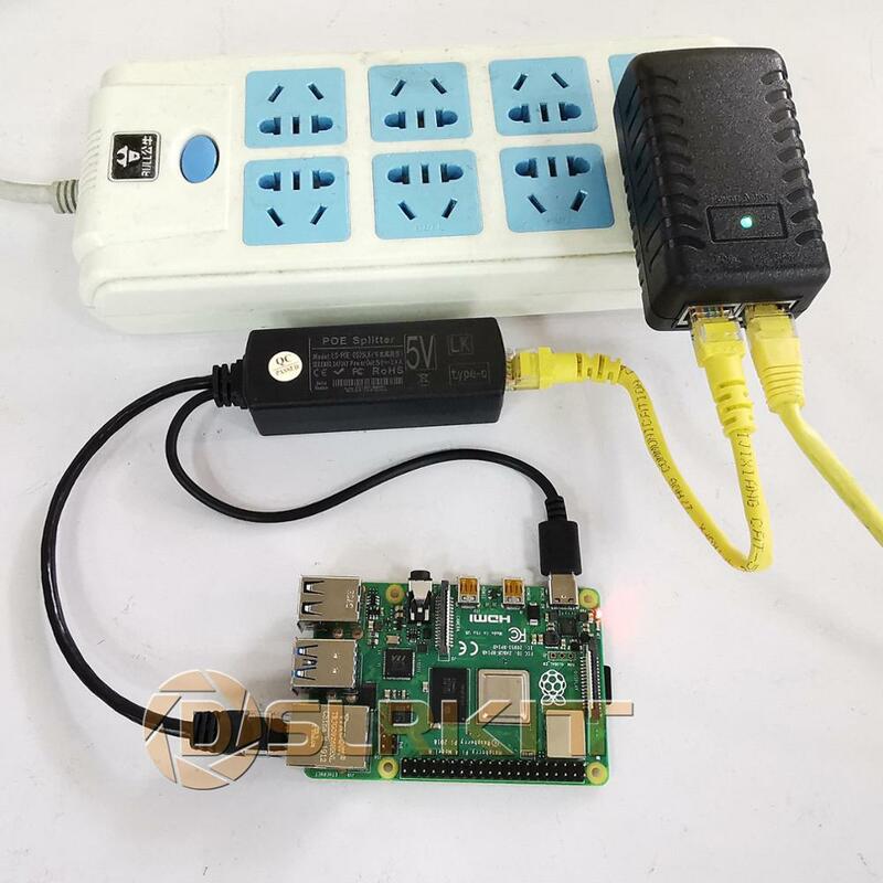 Répartiteur PoE actif Gigabit Raspberry Pi 4 4B, USB Type C, alimentation Ethernet 5V
