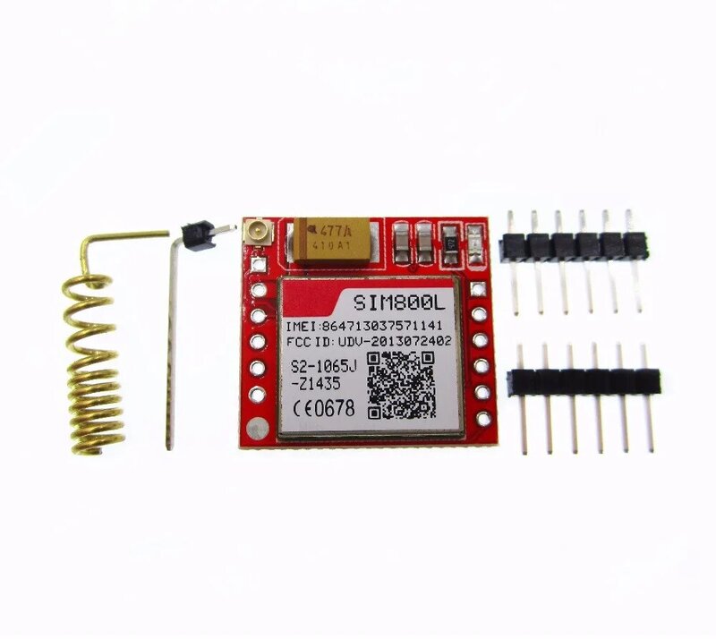 SIM800L GPRS GSM 모듈 MicroSIM 카드 코어 보드, 쿼드 밴드 TTL 직렬 포트