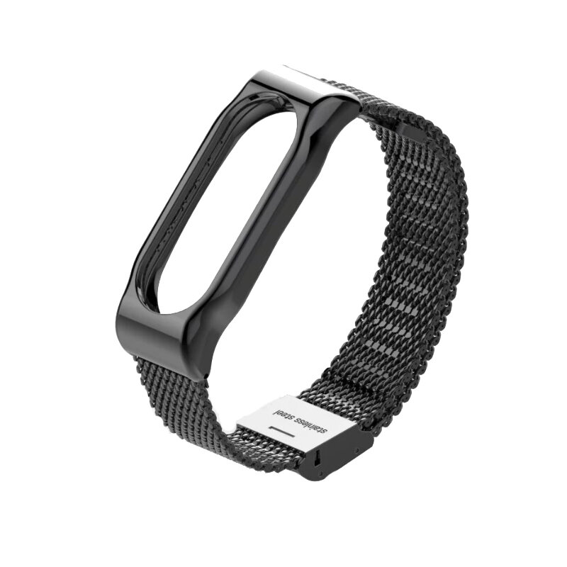 Mijobs Metal Strap For Original Xiaomi Mi Band 2 Strap Stainless Steel Bracelet Wristbands Replace Accessories For Mi Band 2