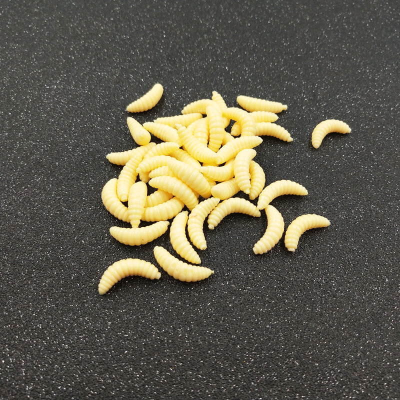 POETRYYI-señuelo de pesca de silicona, cebo artificial, bug de pan amarillo, 2,1 cm, 0,5g, isca, 30