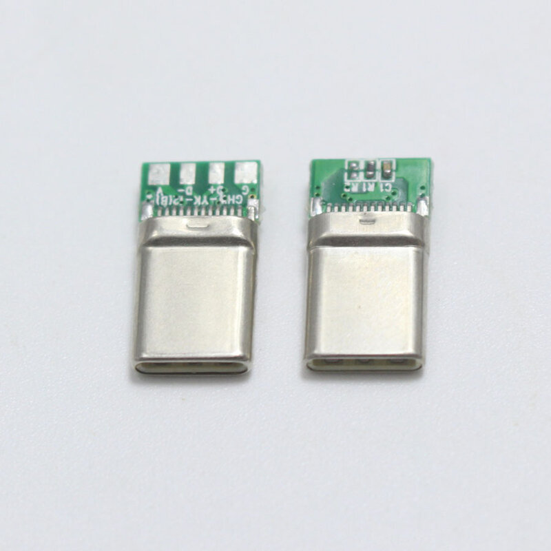 Original 10 conjunto usb 3.1 tipo-c para tipo c plug tipo de soldagem dupla face plug para diy conector de carregamento de dados para od 3.0mm2 cabo