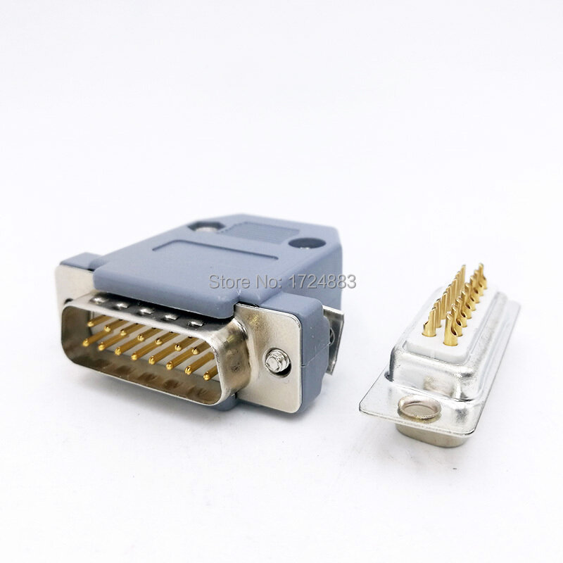 DB15 stecker 2 reihe loch/pin weiblich Männlich stecker port buchse adapter D Sub DP15 + shell