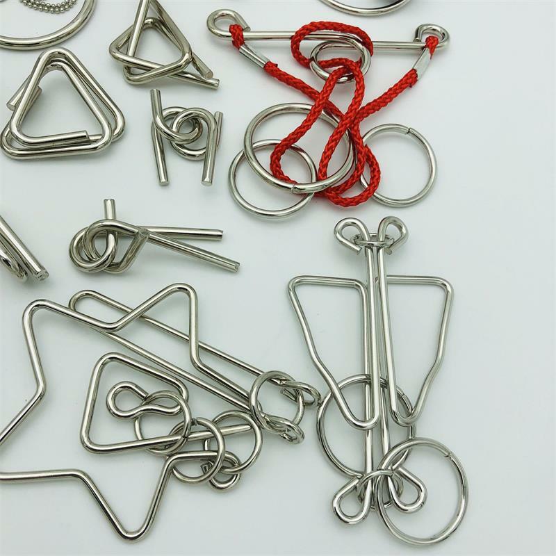 Magic Wire Rings Puzzles Jogo Brinquedos para Crianças e Adultos, Metal Puzzle, Mind Brain Teaser, Novo Conjunto, 30 Pcs, 41 Pcs, 46Pcs