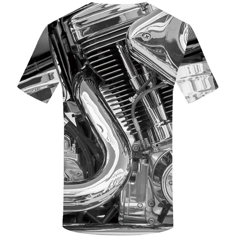 KYKU-Camiseta de motocicleta Punk para hombre, ropa Retro, camiseta mecánica, camisetas divertidas en 3d, Camiseta estampada de verano