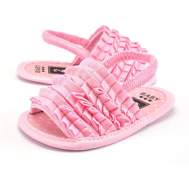 Zapatos de primeros pasos para bebé recién nacido, calzado antideslizante, transpirable, de verano