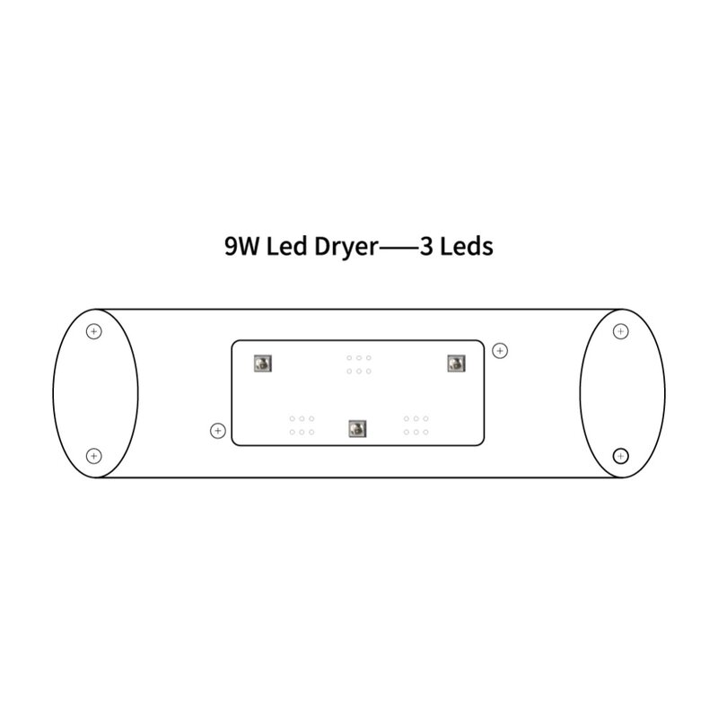 9W USB Line Mini LED Lamp for Portable Nails Dryer Rainbow Shaped Nail Lamp Curing for UV Gel Nail Polish Dryer Nail Art Tool