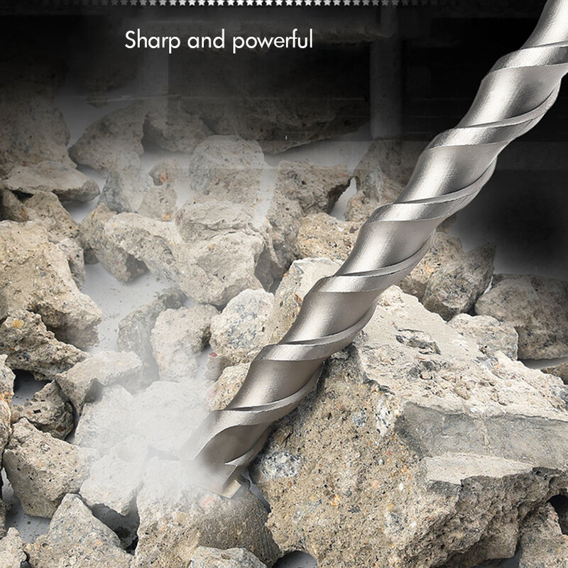 1PCS Electric Hammer Drill Bit 6/8/10/12mm Square / Round Shank, Chrome Vanadium Steel Plus for Masonry Concrete Cement Wall