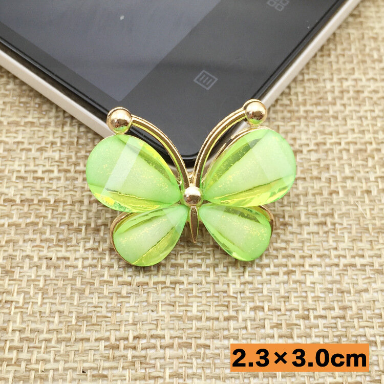 20 шт., металлические бабочки из смолы, 2,3x3 см