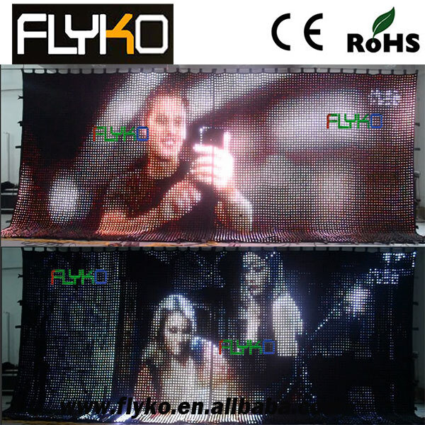 free shipping advertising led video curtain vision curtain