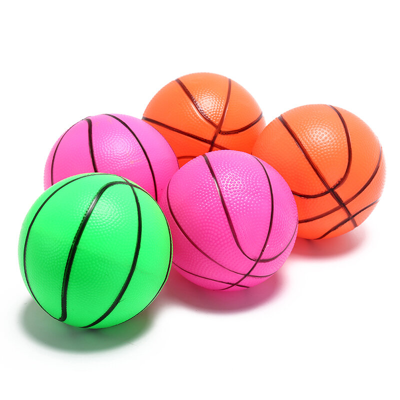 무작위 색상 팽창식 PVC 농구 배구 비치 볼, 어린이 성인 스포츠 장난감, 12cm, 16cm, 1 개