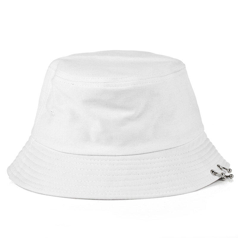Anillo Harajuku cubo sombrero hombres mujeres k pop bob al aire libre Playa Sol sombrero negro amarillo moda Panamá pescador pescando sombrero 2019