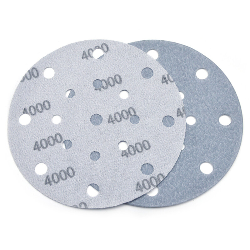 POLIWELL 5Pcs 150mm 17-Holes Waterproof FV Superfine Sanding Discs Grit 4000 Sandpaper for Polishing Abrasive Tools Accessories