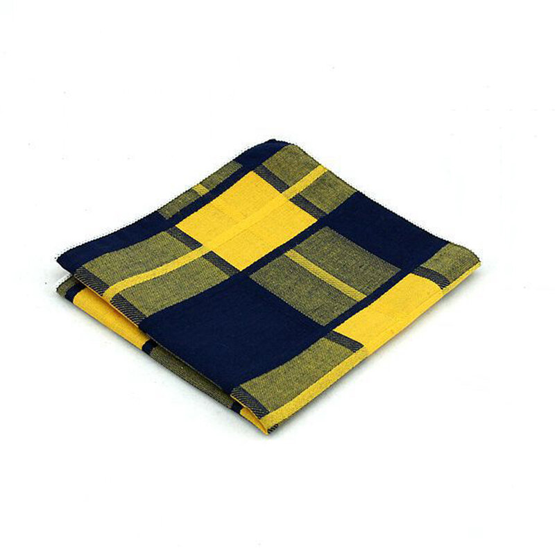 HUISHI – serviette à carreaux pour hommes, mouchoir de poche carré de marque en coton, costumes rayés, cadeaux de mariage