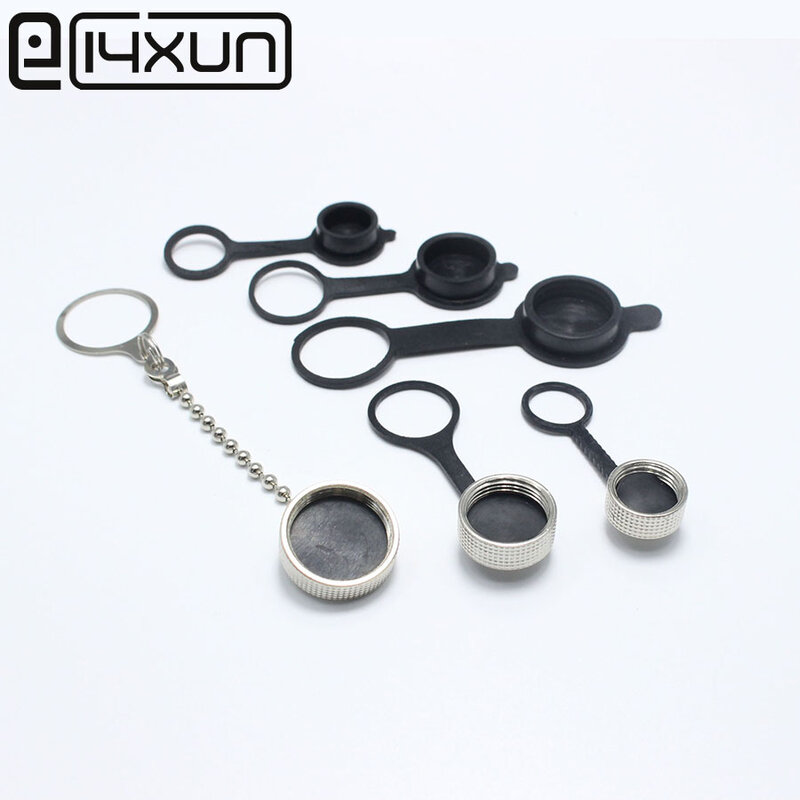 2Pieces Aviation Plug Cover Waterproof Connector Plugs Dust Rubber / Metal Cap for GX12 GX16 GX20
