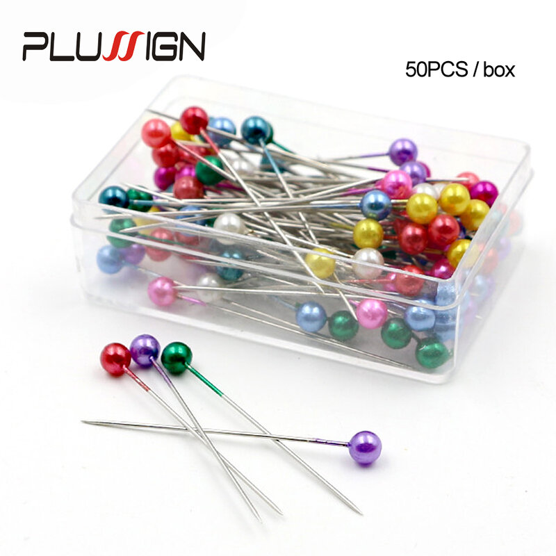Wholesale Best Round Pearl Head Stainless Steel Straight Dressmaking Pins Colored Dressmaker Decorative Pins Diy Sewing Crafts