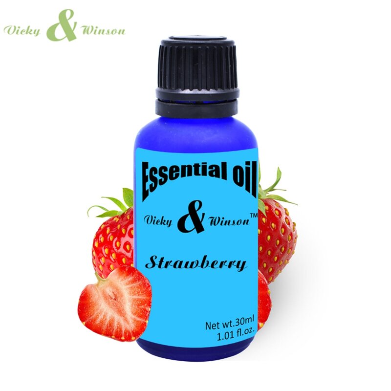 Vicky&winson Strawberry aromatherapy essential oils 30ml Aroma Lamps Office Humidifiers Automotive Replenisher deodorization