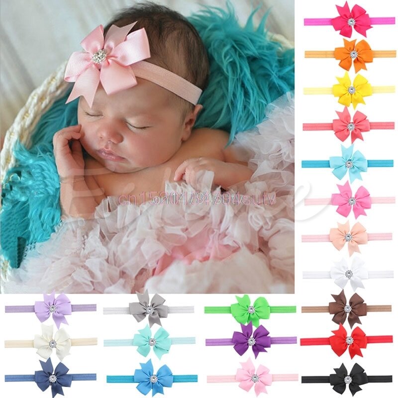 10 pz neonata nastro fiocchi fascia neonato bambino copricapo fiocchi elastici fasce per capelli ragazze bambini accessori per capelli
