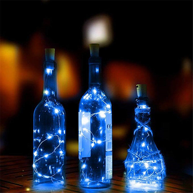 Vendita calda 10 pz/lotto bottiglia di vino luci a forma di sughero stellato LED stringa fata luce per le luci della decorazione della festa nuziale di festa