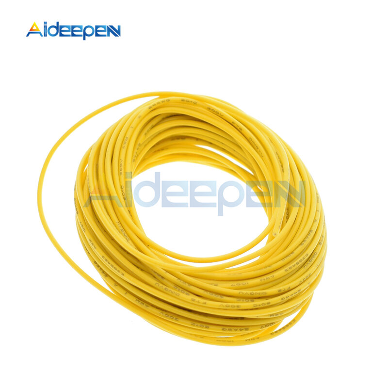 10 метров стандартный провод 24AWG ПВХ изолированный провод, электрический кабель, соединительный провод 300 В, шнур красный/черный/синий/желтый