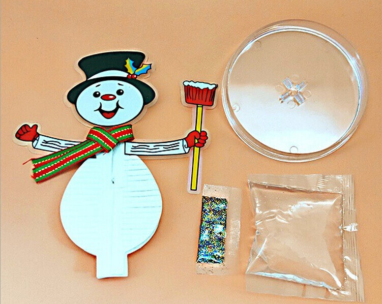 2019 175mm H bianco magia crescente cristalli di carta pupazzo di neve albero artificiale misticamente neve uomo alberi scienza bambini giocattoli di natale