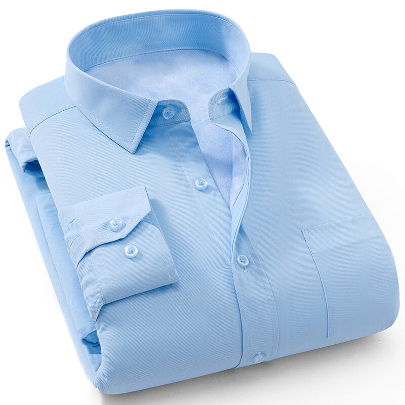 MFERLIER-camisas de manga larga para hombre, camisas cálidas para invierno y otoño, 7XL, 8XL, 9XL, 125kg