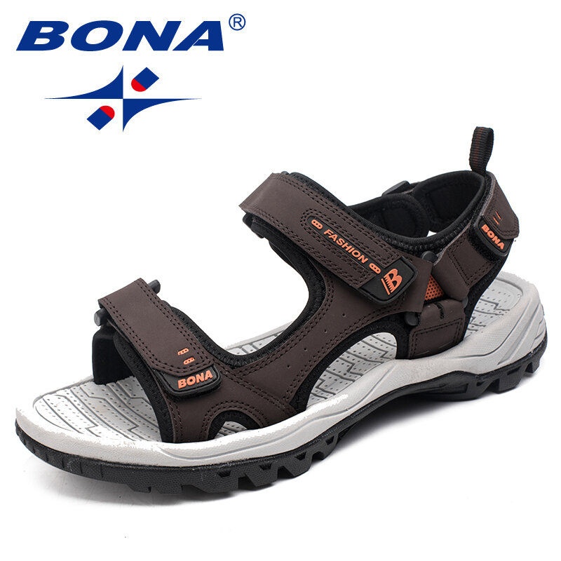 BONA 남성용 클래식 스타일 샌들, 야외 산책 여름 신발, 미끄럼 방지 해변 신발, 편안하고 부드러운, 무료 배송