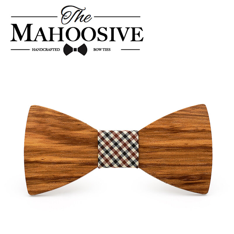 Mahoosive-pajarita de esquinas afiladas para hombre, accesorios para boda, fiesta, banquete, Club, negocios, decoración de madera