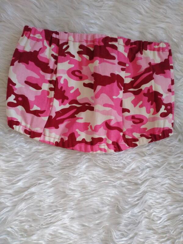 Conjunto feminino two de duas peças, peça top curto sexy com camuflagem rosa