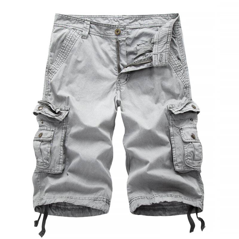 Pantalones cortos de carga para hombre, Shorts tácticos militares, informales, con múltiples bolsillos, talla grande, verano 2023
