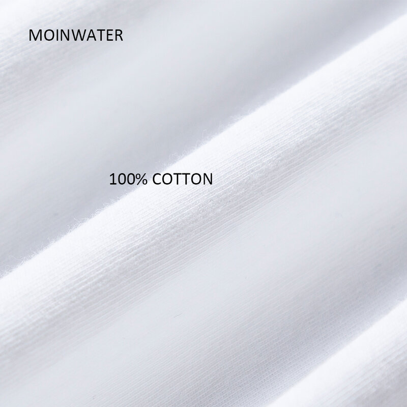 MOINWATER-Camisetas blancas y negras para mujer, blusas de algodón de color sólido para mujer, playeras de manga corta, tops para mujer MT1901