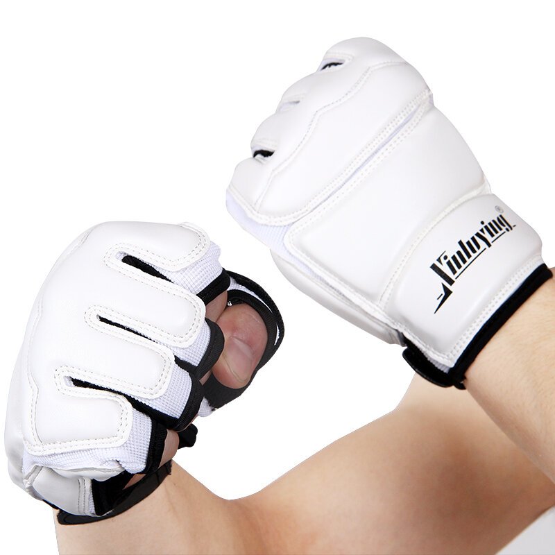 Боксерские перчатки с полупальцами для взрослых, боксерские бойцовские детские песочные сумки для тренировок ММА, Санда, карате, Муай Тай, фитнеса, тхэквондо, протектор