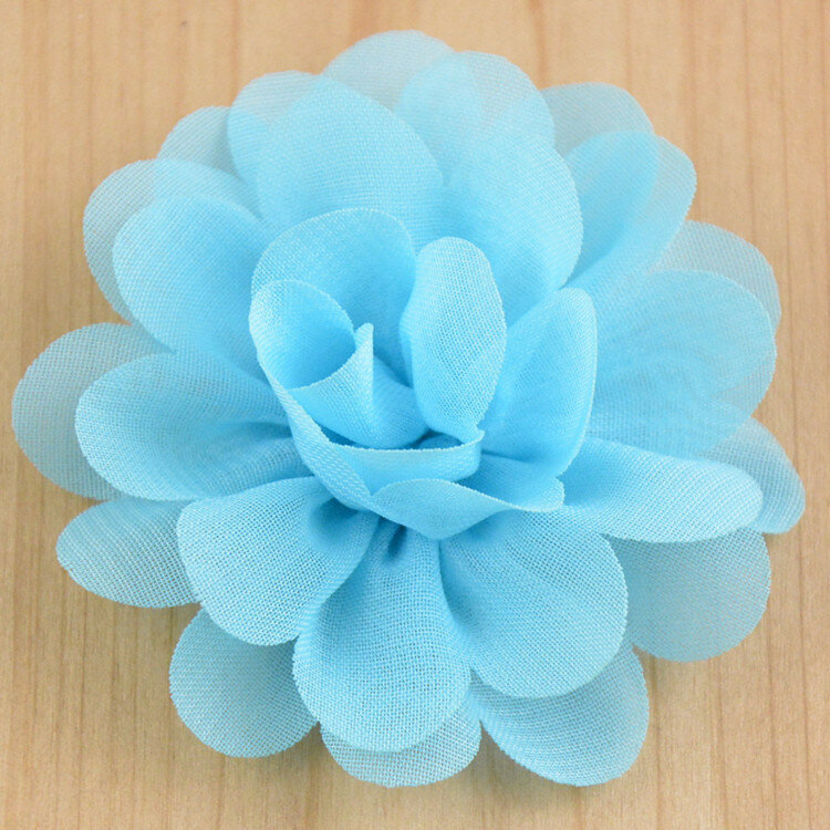 2 "Chiffon Rose Flower, 3D Dekorasi Appliques 100 PCS/LOT