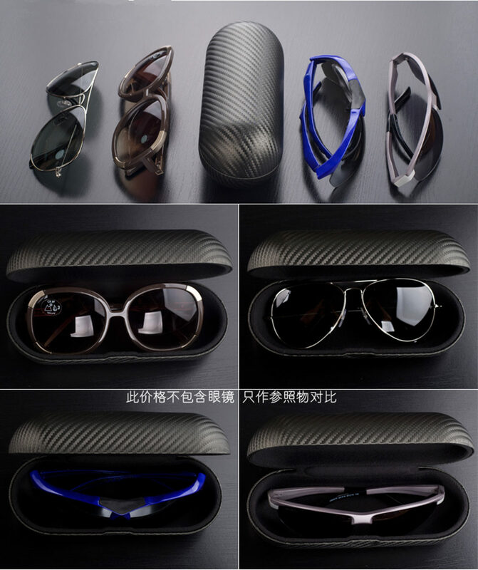 Nuova custodia per occhiali in fibra di carbonio scatola portaoggetti per occhiali da sole da uomo nera custodia protettiva per occhiali da donna in pelle custodia per occhiali da sole