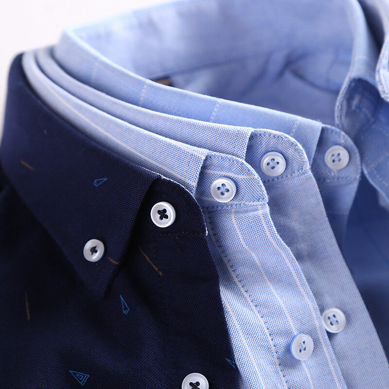 Camisas Dudalinas de algodón 100% Oxford para hombre, camiseta informal de manga larga para hombre, Camisa Social Masculina