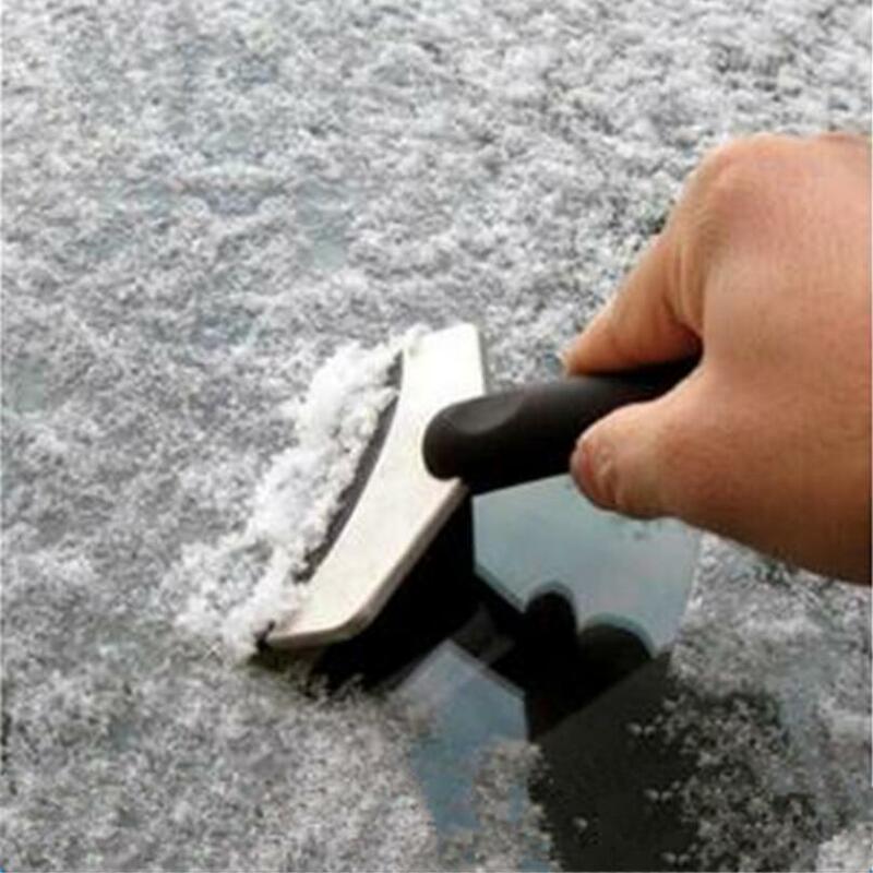 Raspador de pala de nieve Universal de acero inoxidable para Estilismo de automóviles, herramienta de limpieza para quitar hielo, a la moda y útil