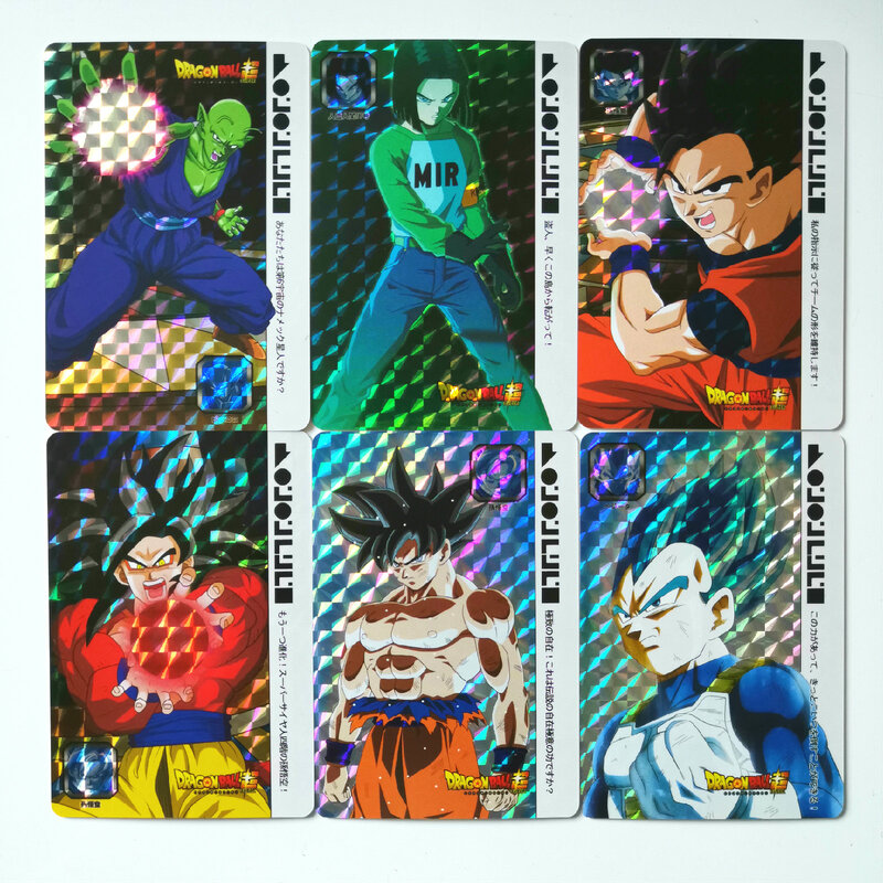 Супер Dragon Ball Z имитация Франции, 55 шт./компл., битва в стиле героев, ультра Instinct Goku Vegeta, супер игровая коллекция карт