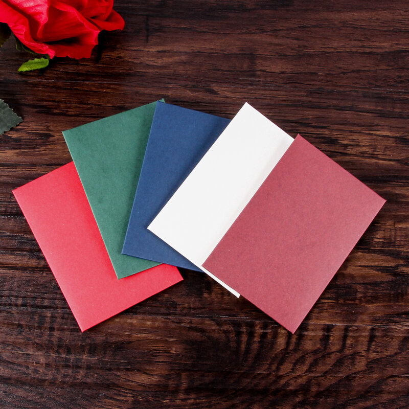 10pcs/set Vintage Mini Envelopes European Style Thicken Envelope For Student Cute ID Card Holder Scrapbooking Gift, 6 Color