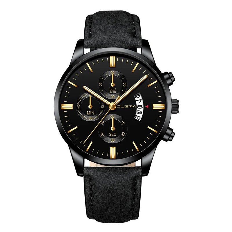 2019 Relogio Masculino montres hommes mode Sport boîte en acier inoxydable bracelet en cuir montre Quartz affaires montre-bracelet Reloj Hombre
