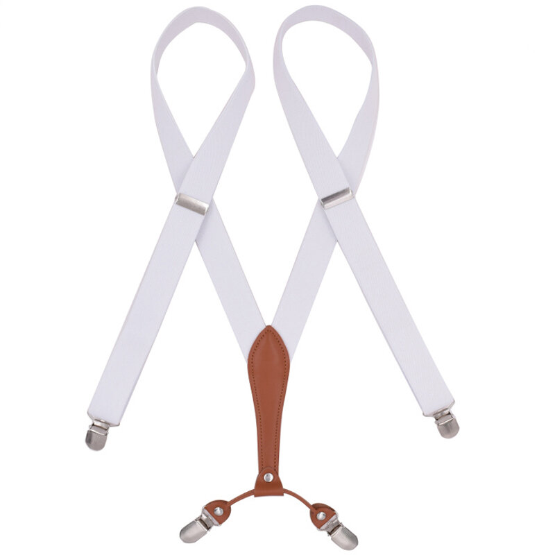 New Suspenders Girl's  Braces 4 Clips Adult Suspensorio Tirantes Hombre  Elastic strap 2.5*105cm